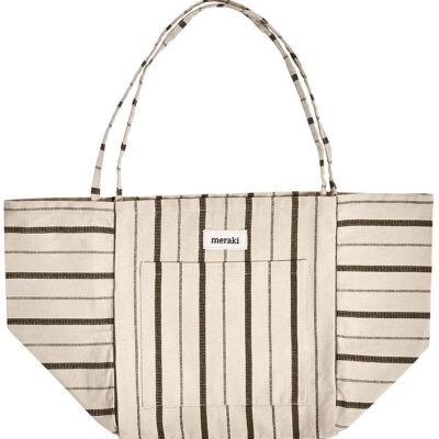 Meraki Shopper - Råhvid/Armygrøn