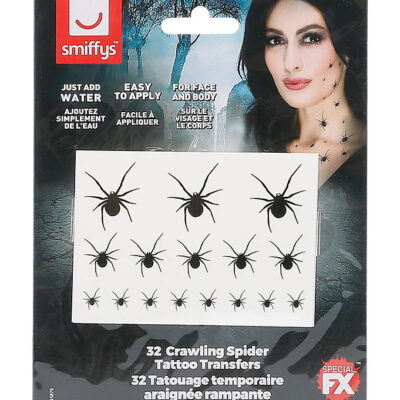 Smiffys Tatoveringer - 32 Stk. - Crawling Spider