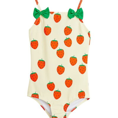Mini Rodini Badedragt - UV40+ - Strawberries - Off White