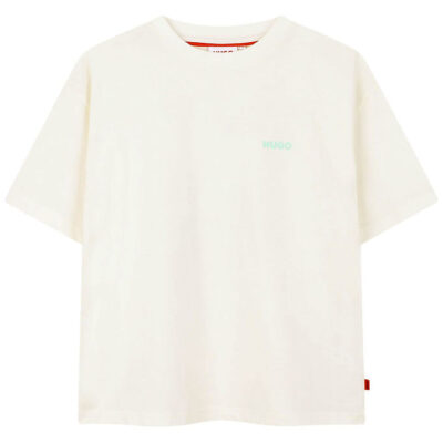 HUGO T-shirt - Off White m. Print