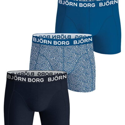 Björn Borg Boxershorts - 3-pak - Blå/Hvid