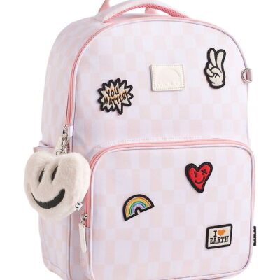 Molo Skoletaske - Mates - Pink Check