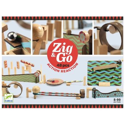 Djeco Kuglebane - 48 dele - Zig & Go - Træ