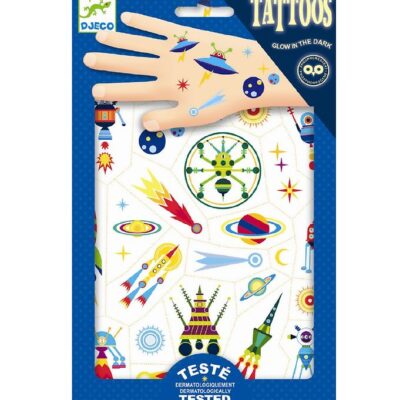 Djeco Tatoveringer - Selvlysende - Space Oddity