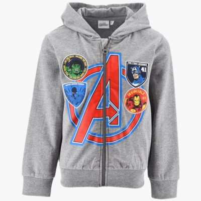 Marvel Avengers Zip Hoodie, Grå, 116-122