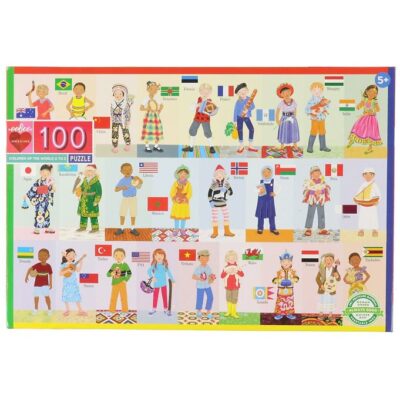 Eeboo Pusplespil - 100 Brikker - Verdens Børn
