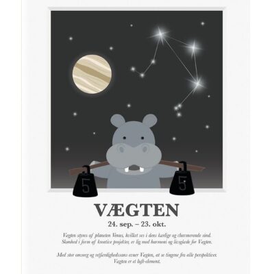 Kids by Friis Plakat - Stjernetegn - Vægten