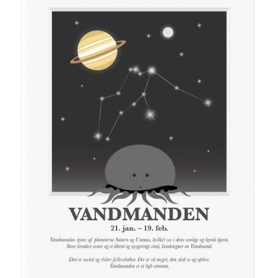 Kids by Friis Plakat - Stjernetegn - Vandmanden