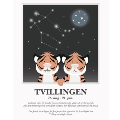 Kids by Friis Plakat - Stjernetegn - Tvilligen