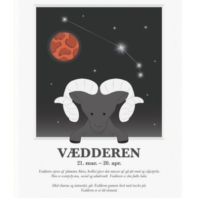 Kids by Friis Plakat - Stjernetegn - Vædderen