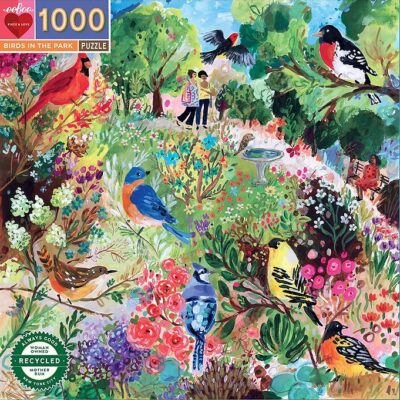 Eeboo Puslespil - 1000 Brikker - Birds In The Park