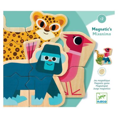 Djeco Magnetpuslespil - 6 stk./24 Brikker - Mixanimo