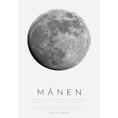 Citatplakat Plakat - A3 - Månen