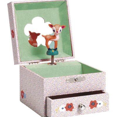 Djeco Smykkeskrin - 8,5x10,5x10,5 cm - Wood Fawn