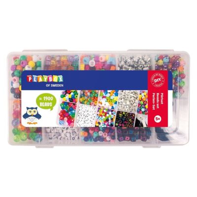 Playbox Plastikperler i Opbevaringsæske