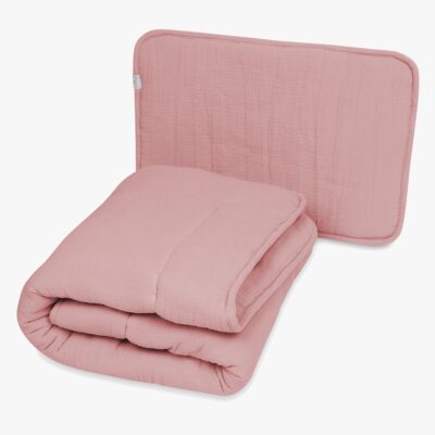BabyMatex Muslin Dyne og Hovedpude 100x135, Pink