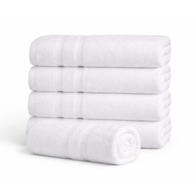 Bambus håndklæde - Badehåndklæde 70x140 cm - Hvid - Premium