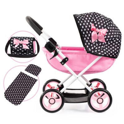 Bayer – Dukkebarnevogn Cosy – Sort/Pink