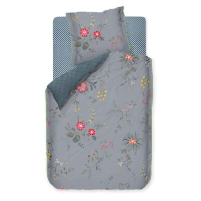 Sengetøj 200x220 cm - Fleur Grandeur Blue - Vendbar sengesæt i 100% bomuld - Pip Studio sengetøj