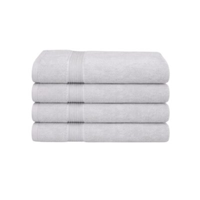 Bambus håndklæde - 50x100 cm - Bambus/bomuldsfrotté - Lysegrå