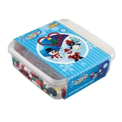 Hama - maxi beads Christmas 600pcs + plate 8206 in bucket (388749)