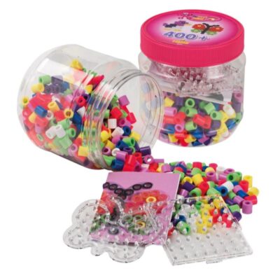 Hama - Maxi perler 400 perler+2 plader i pink dåse (388791)