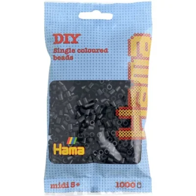 Hama - Midi Beads 1000pcs – Black (380718)
