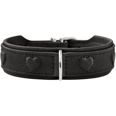 Hunter - Hundehalsbånd Læder Soho X Love - 32/XS - Sort