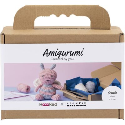 Kreativt sæt med amigurumi - honningbi - pastelfarver