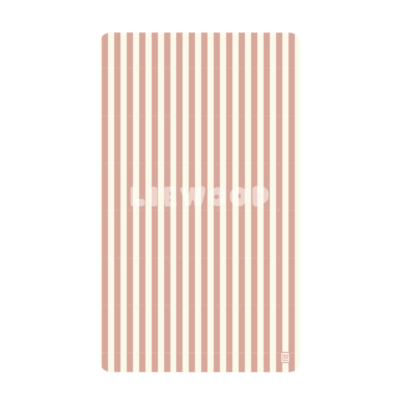 Liewood - Summer Badehåndklæde - Coral blush / creme de la creme stripe - One size