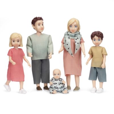 Lundby - Family Mom, Dad, 2 Children & 1 Baby (18036)