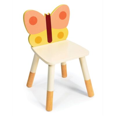 Mentari - Børnestol - Sommerfugl - Cream-Nature - 48 x 30.7 x 31.2 cm