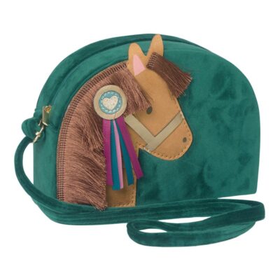 Mimi & Lula - Skuldertaske - Green Velvet Pony Pals