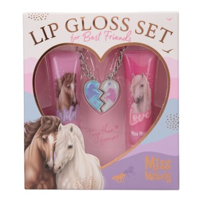 Miss Melody - Lipgloss og Hjertevedhængs Sæt BFF