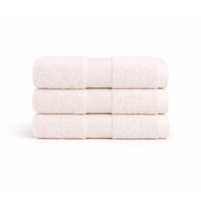 Bomulds håndklæde - 100% bomuld - Diamant - Creme