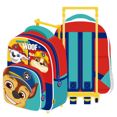 Paw Patrol - skoletaske trolley - 24 x 36 x 12 cm