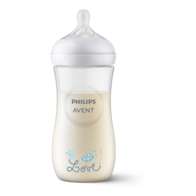 Philips Avent - Sutteflaske, 1 flaske, 330 ml, Sut med hurtig gennemløb, 6m+