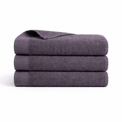 Bomulds håndklæde - 100% bomuld - Gæstehåndklæde 40x60 cm - Valmue - Mørkegrå