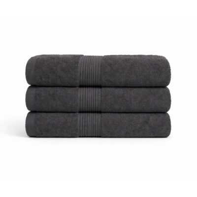 Bomulds håndklæde - 100% bomuld - 50x100 cm - Grå