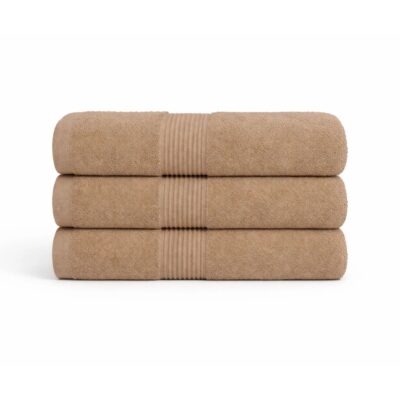 Bomulds håndklæde - 100% bomuld - 50x100 cm - Sand