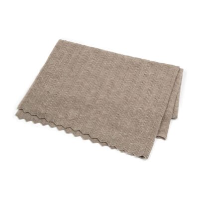 Smallstuff - Baby Tæppe - Fishbone Merino Uld - Nature
