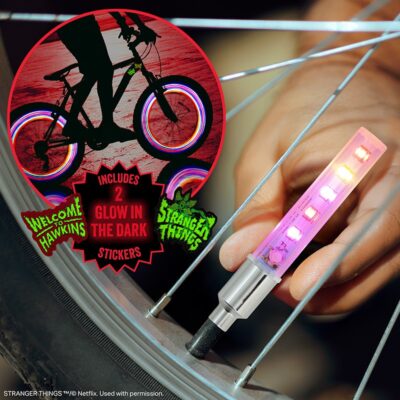 Stranger Things 5 LED Bike Lights and stickers