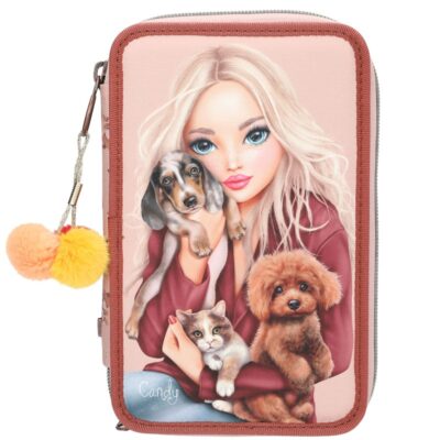 TOPModel - Trippel Penalhus FUR EVER FRIENDS - Powdery Pink and Copper