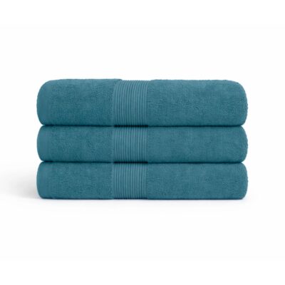 Bomulds håndklæde - 100% bomuld - 50x100 cm - Turkis