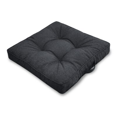 Futon hynde til havestol - 7 cm blød hynde - Antracit grå havehynde til udendørs brug - Måler 50x50 cm - Nordstrand Home stolehynde