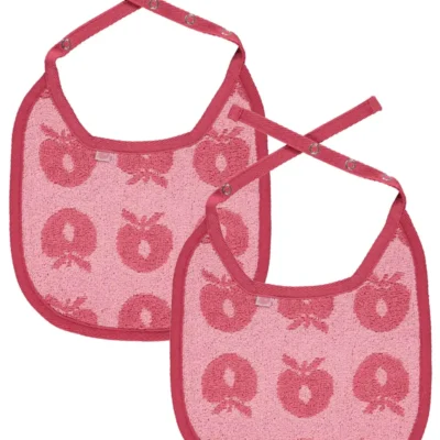 Småfolk 2-pak Hagesmæk Med Æbler - Sea Pink