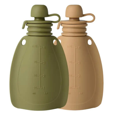 Smoothie Flaske 2 Pak - Moss Green/ Caramel