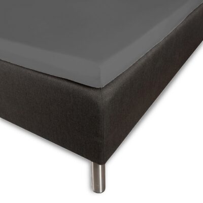 Kuvertlagen 90x200 cm - 100% blød bomuld - Højde 8 cm - Antracit gråt lagen til topmadras by Nordstrand Home