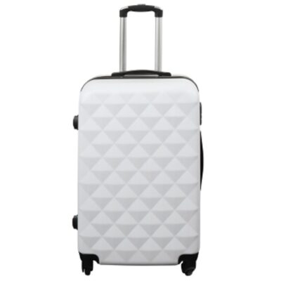 Kuffert tilbud - Hardcase - Str. Medium - Diamant hvid - Smart rejsekuffert