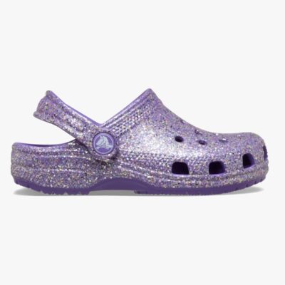 Crocs Classic Fantasy Glitter Kids Crocs, Lilla, 20-21